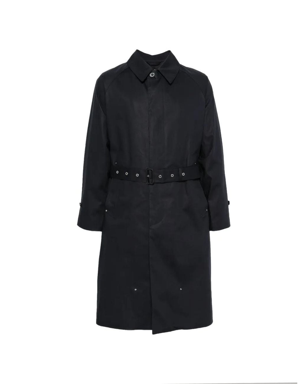 Mackintosh Black Trench À Taille Ceinturée for men