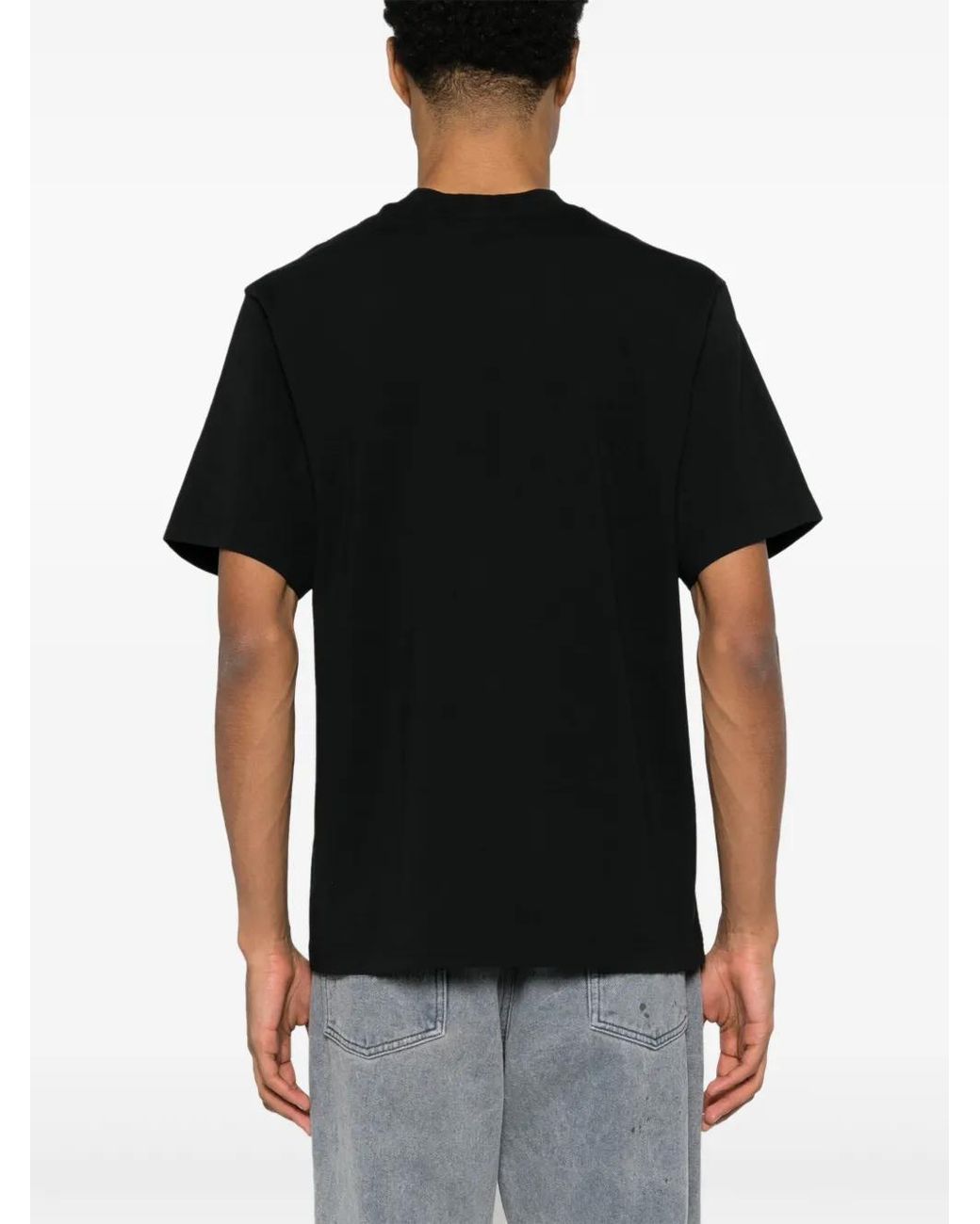 Axel Arigato Black Logo-Embroidered T-Shirt for men