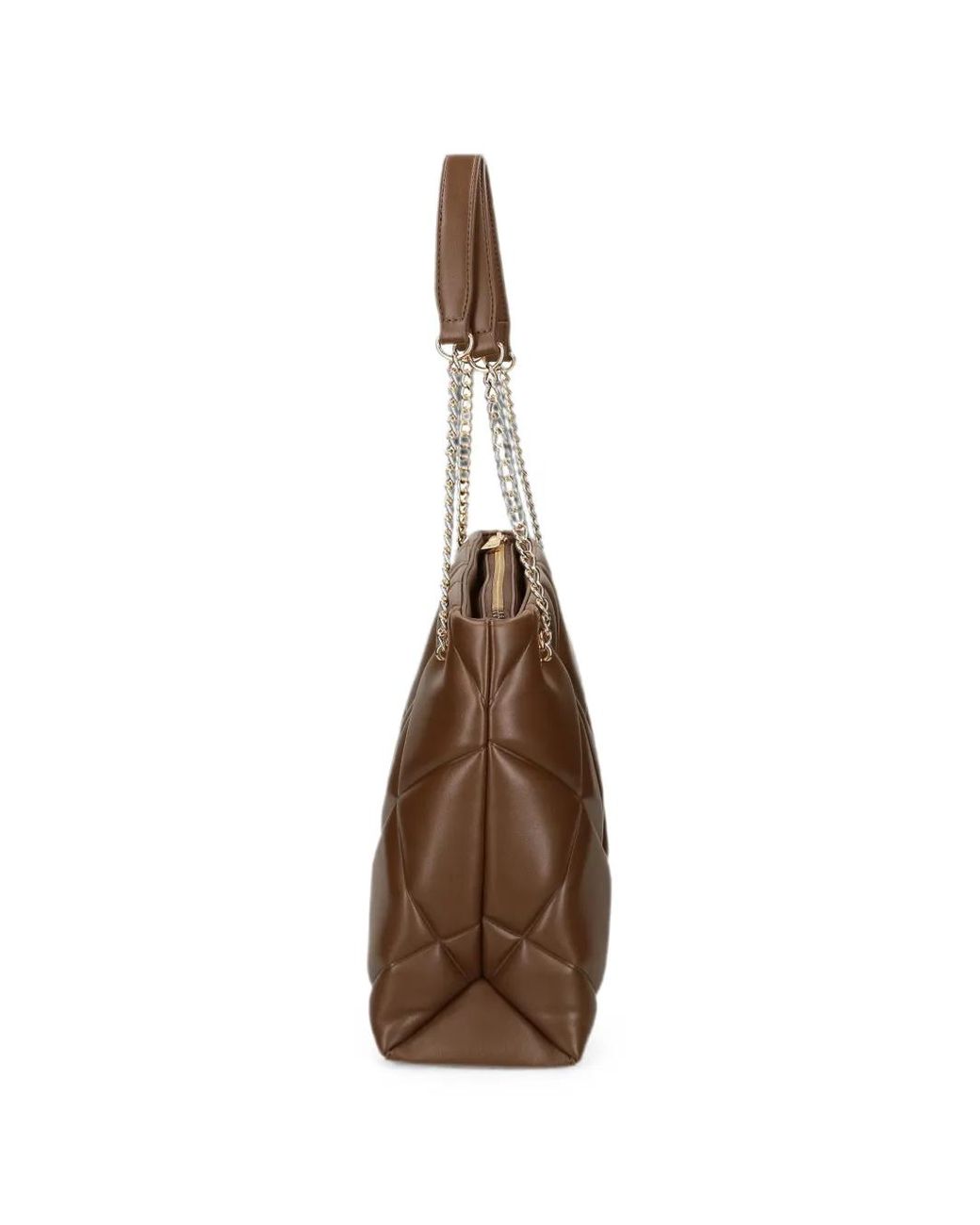 Love Moschino Brown Logo-Plaque Shoulder Bag