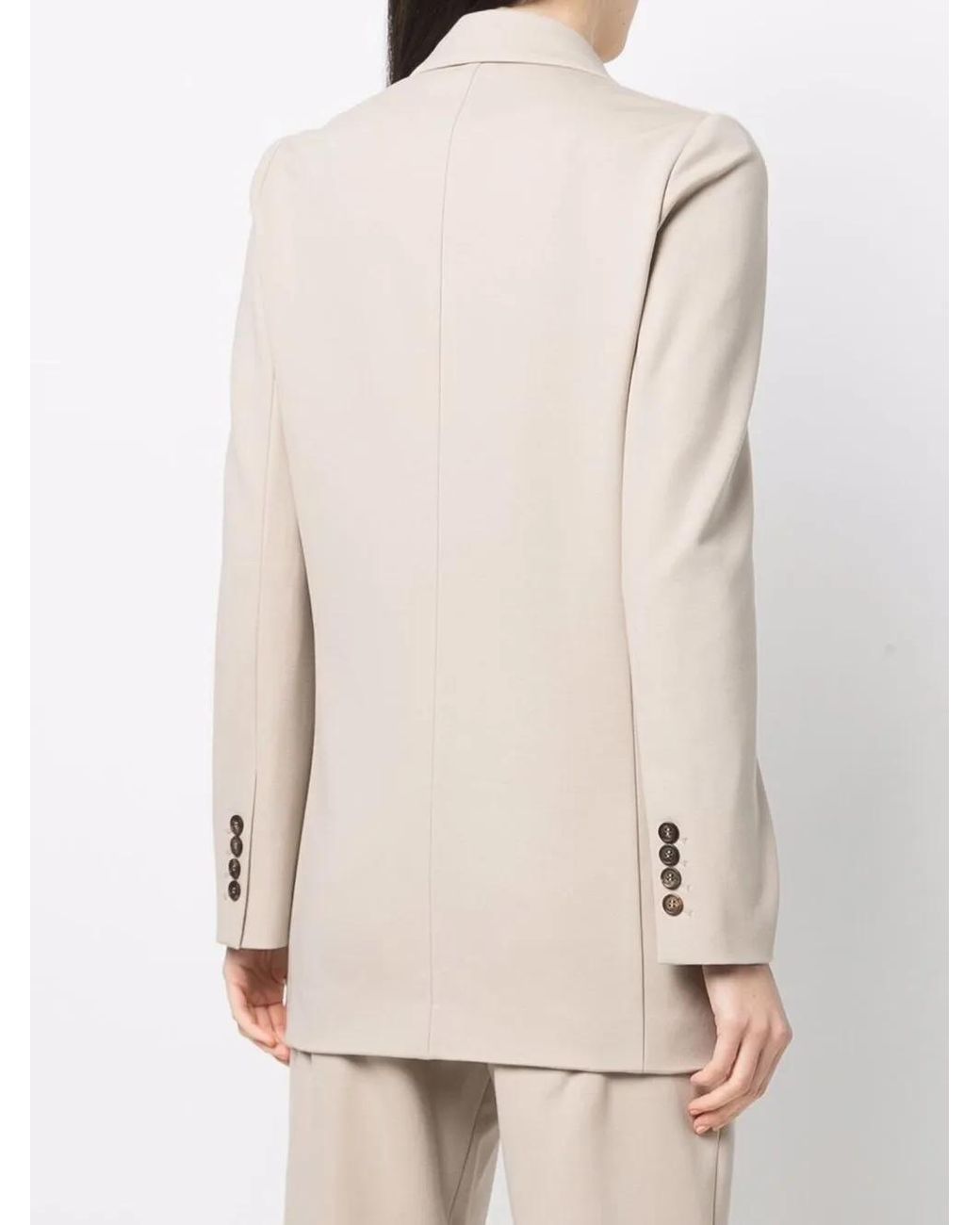 Brunello Cucinelli Natural Notched-Lapel Single-Breasted Blazer