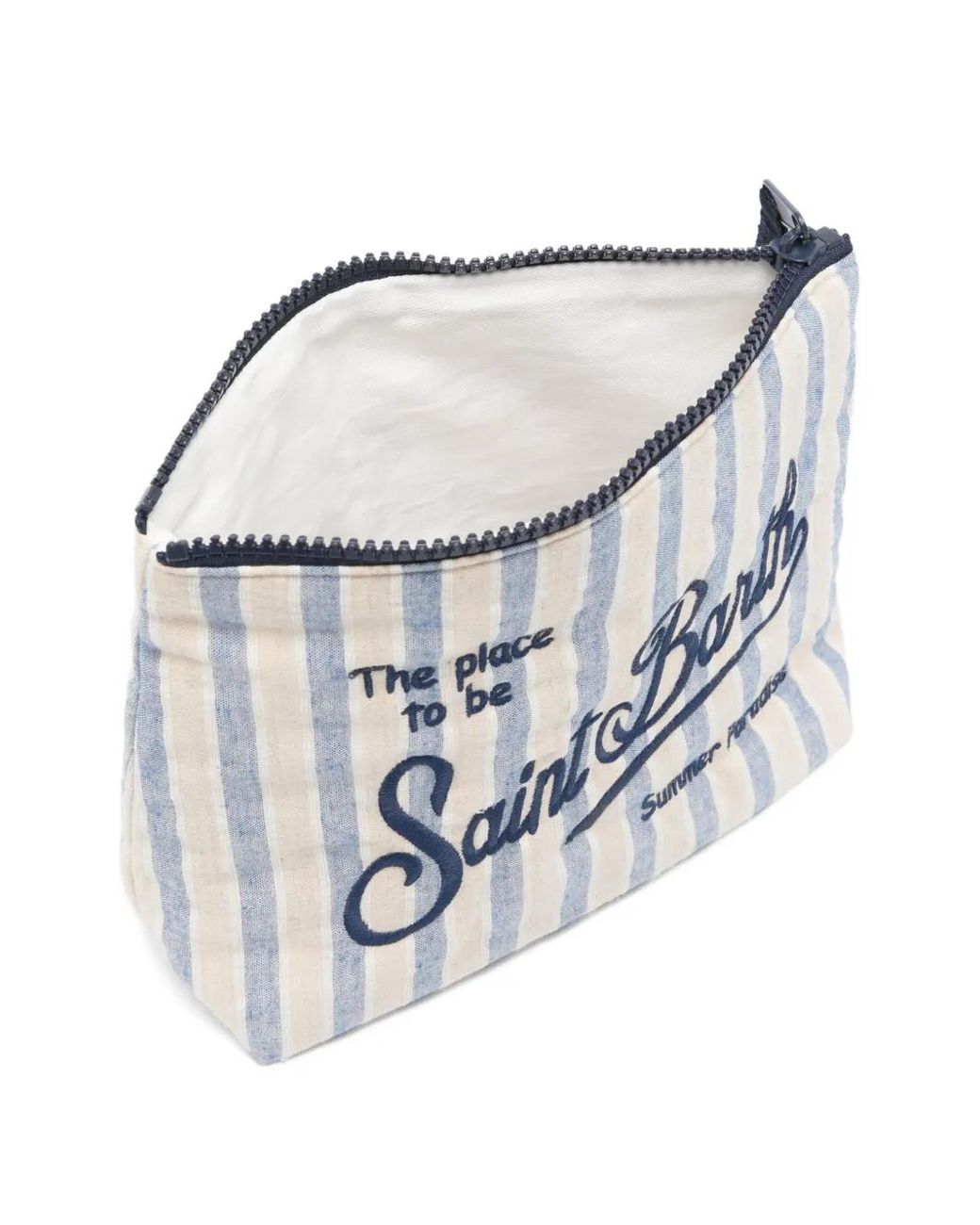 Mc2 Saint Barth Gray Aline Striped Clutch Bag for men