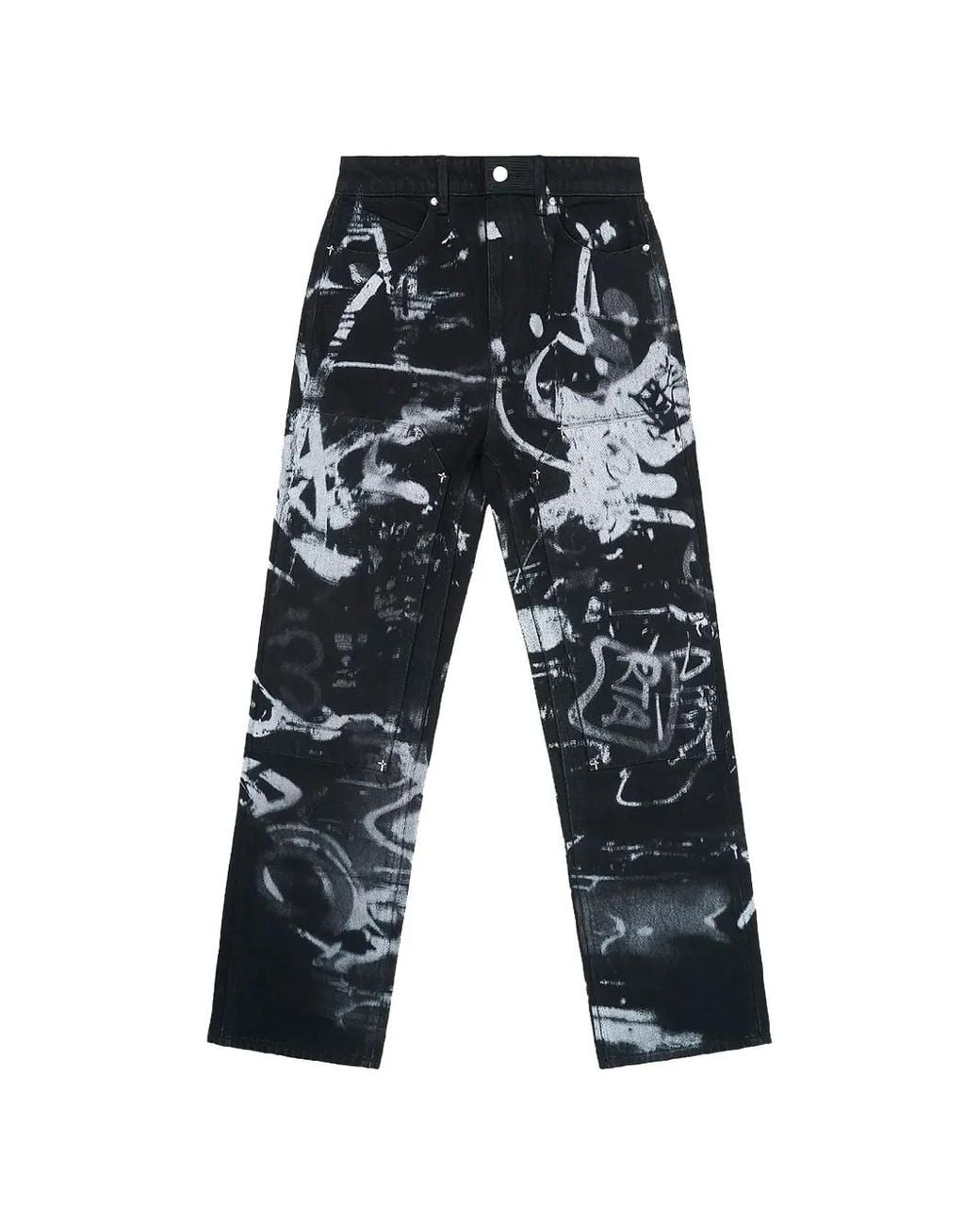 RTA Blue Lost Frequencies Ricardo Graffiti-Print Jeans for men