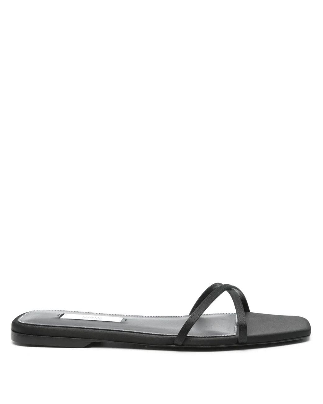 Totême Black Leather Slides