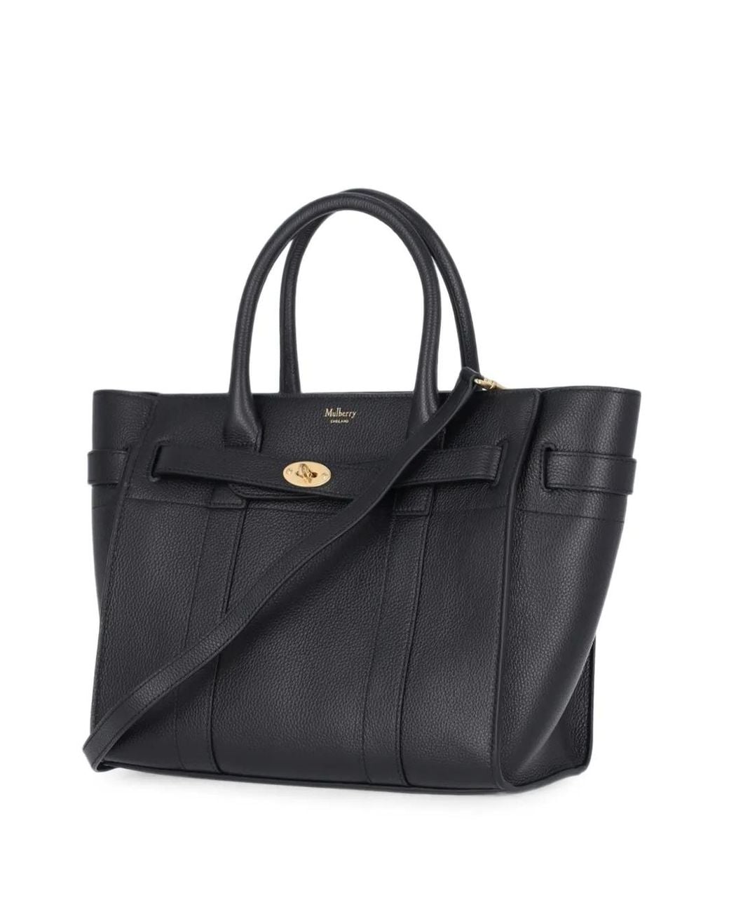 Mulberry Black Bayswater Small Grained Tote Bag