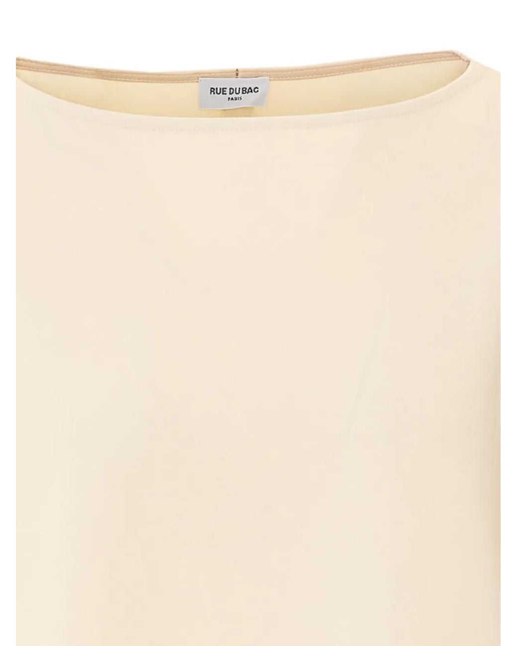 RUE DU BAC Natural Boat-Neck Long-Sleeve Top