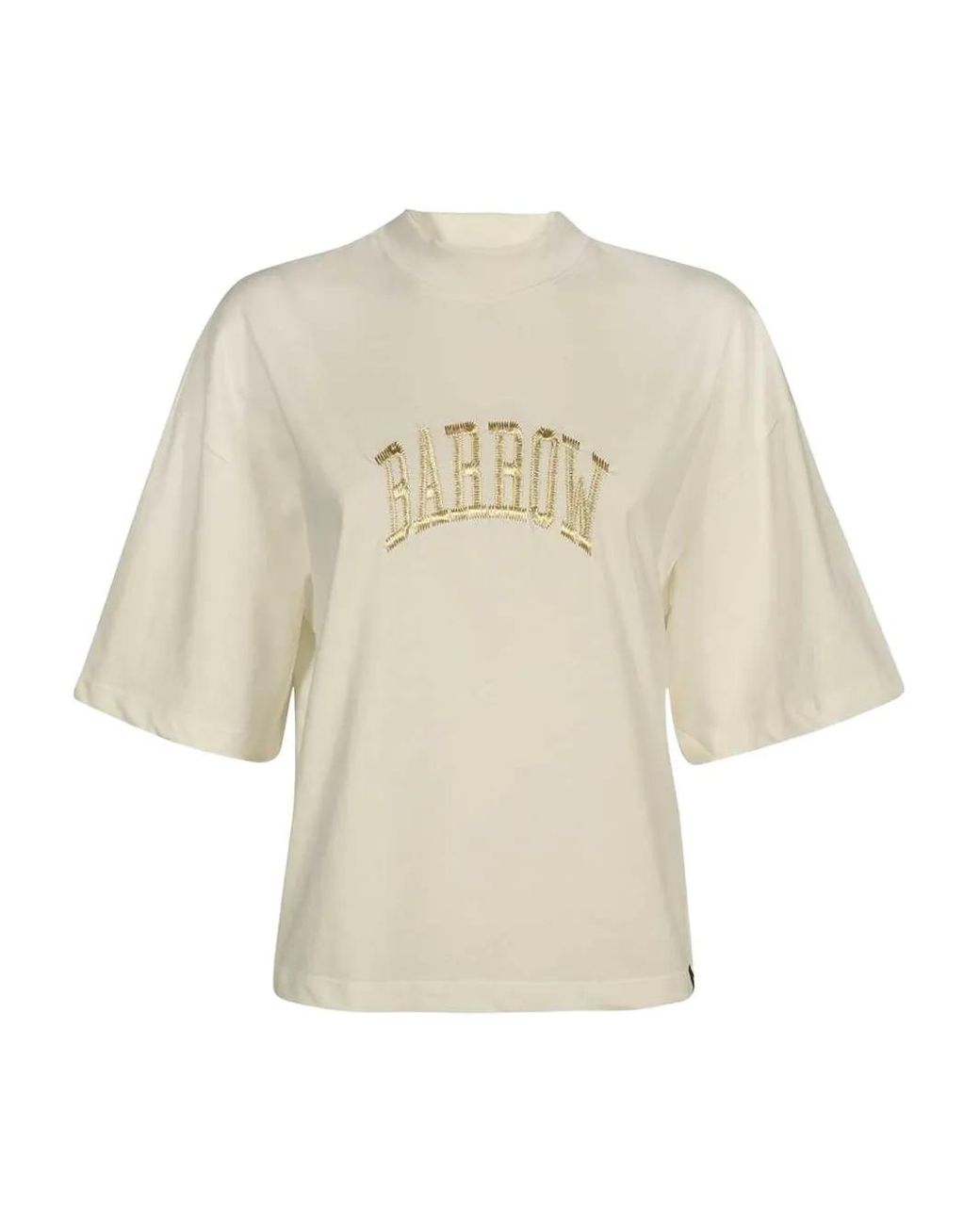 Barrow Katoenen T-Shirt Met Geborduurde Beer in het White