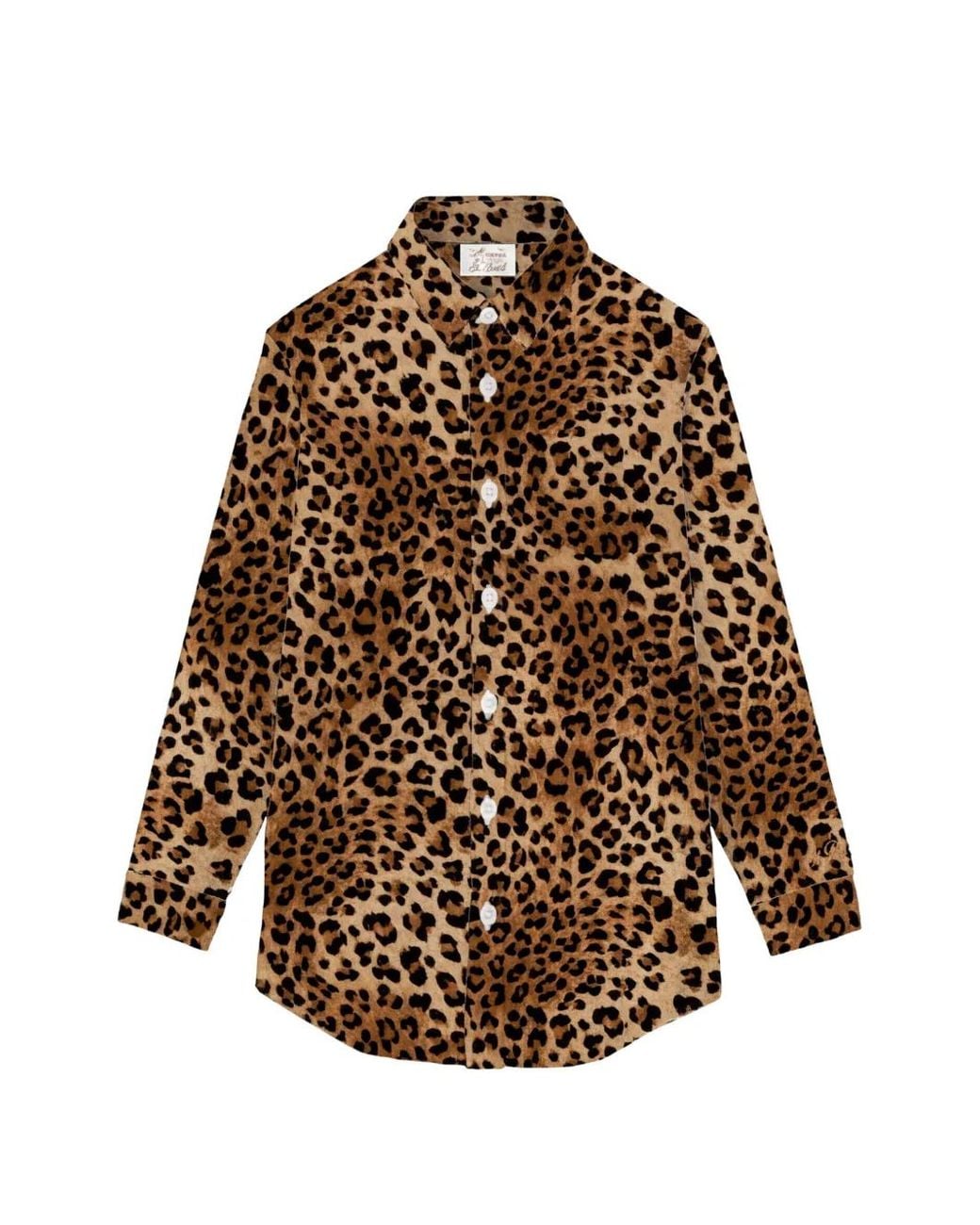 Mc2 Saint Barth Brown Brigitte Leopard-Print Shirt