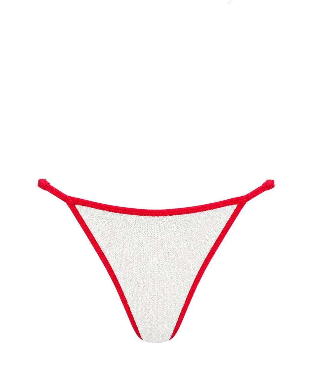 Bondeye White Leighton Crinkle-Effect Bikini Bottoms
