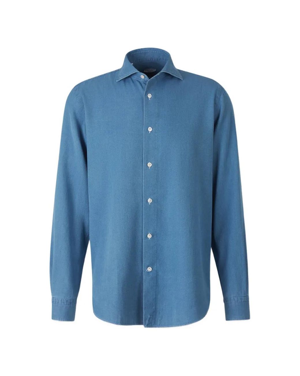 Vincenzo Di Ruggiero Blue Button-Down Long-Sleeve Shirt for men