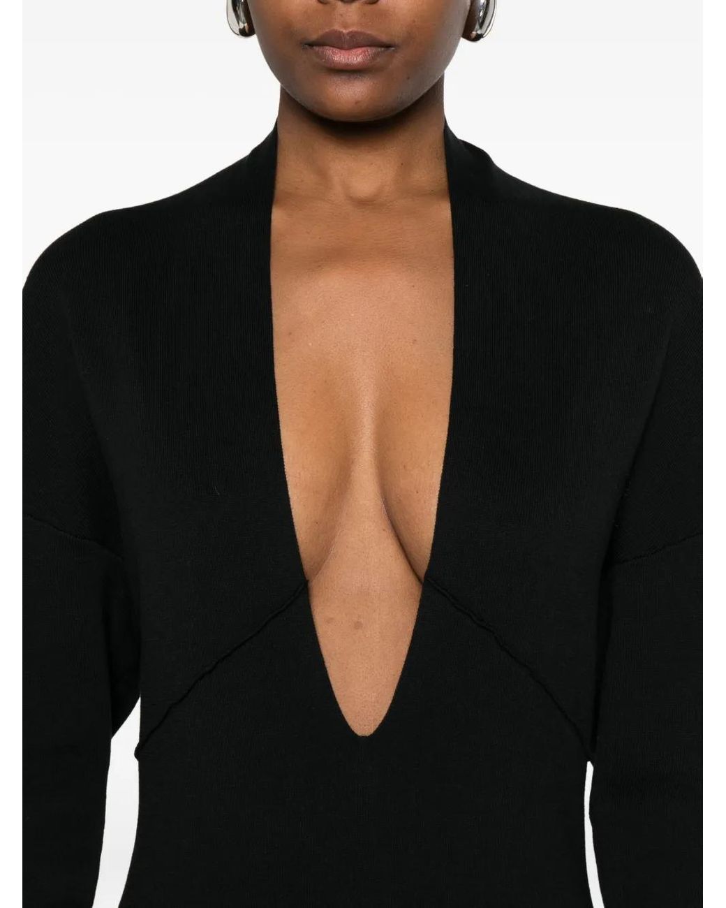 Entire studios Black V-Neck Maxi Dress