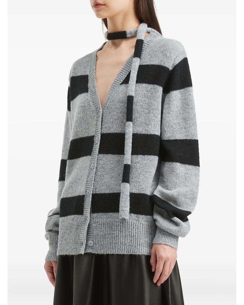 B+ AB Gray Striped Cardigan