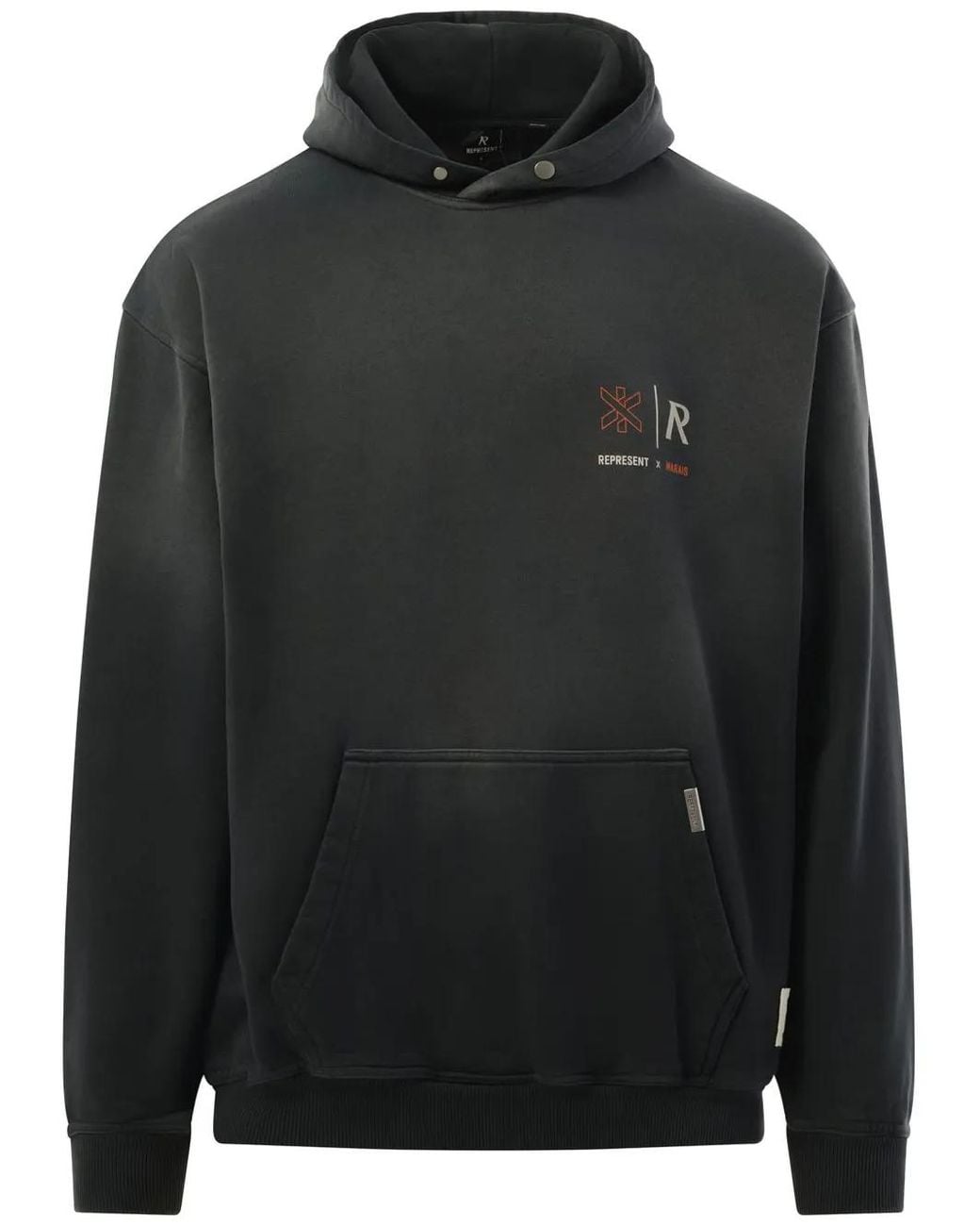 Represent Black X Marais Logo-Print Hoodie for men