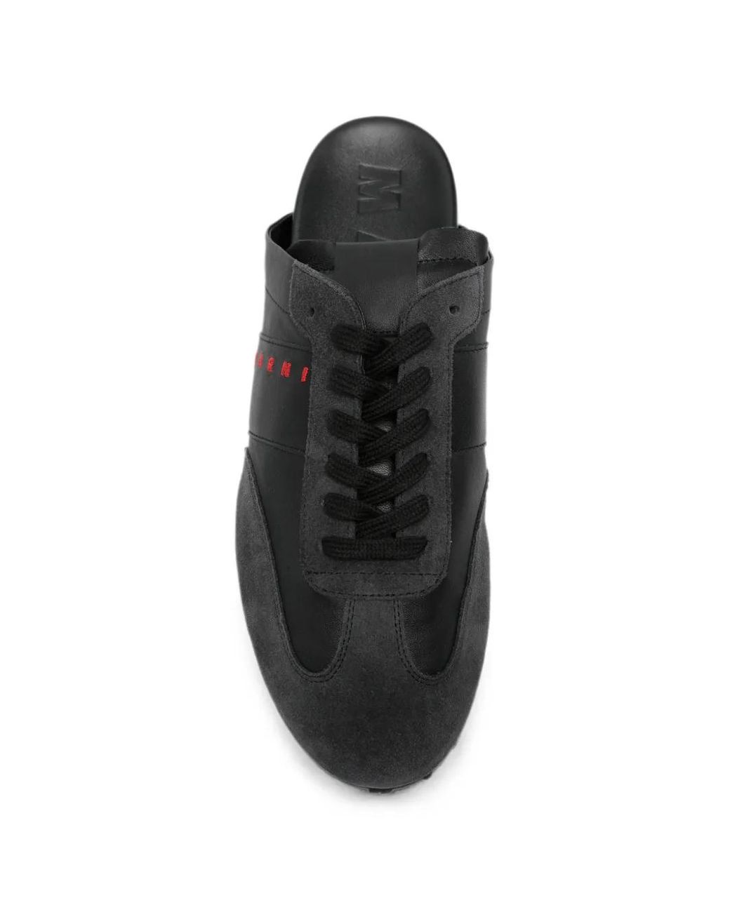 Marni Black Nappa Leather And Suede Softy Soccer Slip-On Sneakers for men