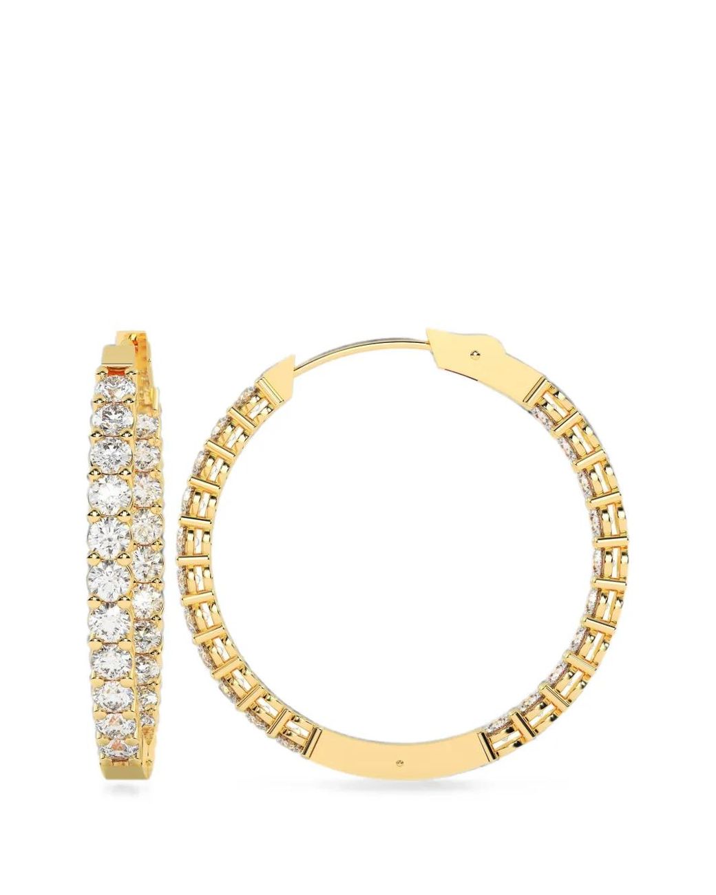 Diamond Essentials Metallic Lab-Grown Diamond Hoop Earrings