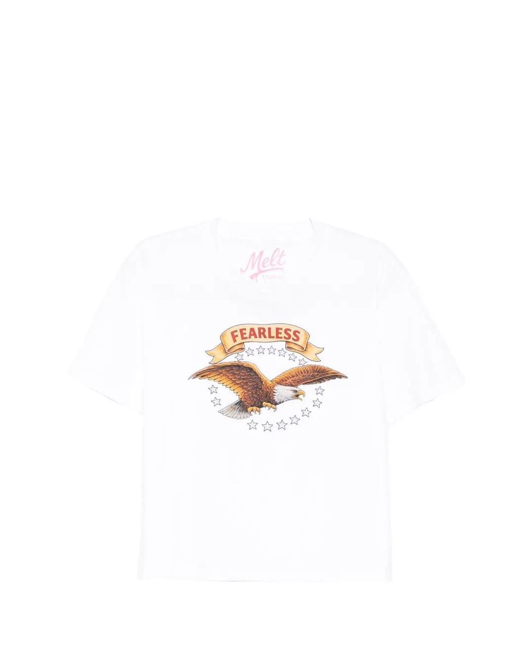 Melt White T-Shirt À Logo Eagle Imprimé