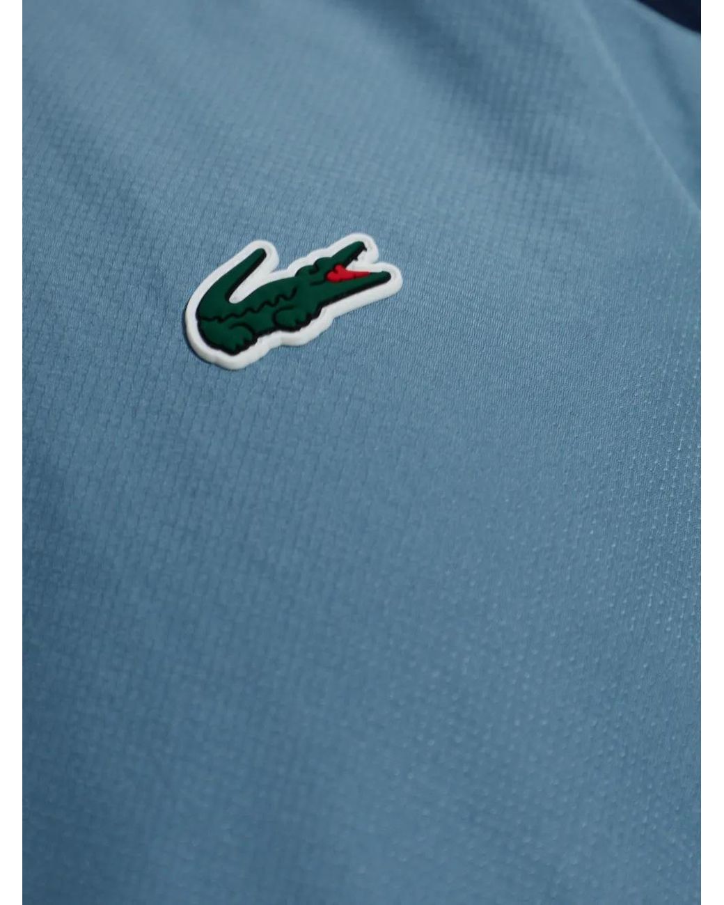 Lacoste Blue Logo-Patch Colour-Block Tracksuit for men