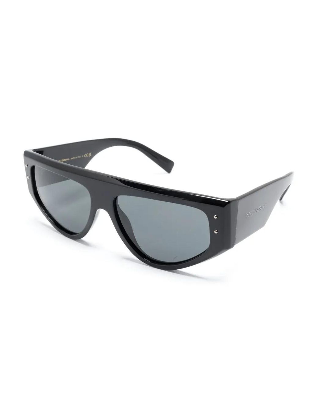Dolce & Gabbana Gray Dg Sharped Geometric-Frame Sunglasses