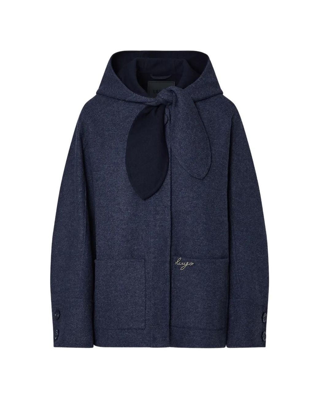 Liu Jo Blue Wool Blend Coat