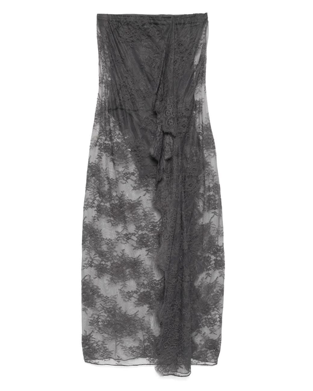 Christopher Esber Gray Floating Lace Dress