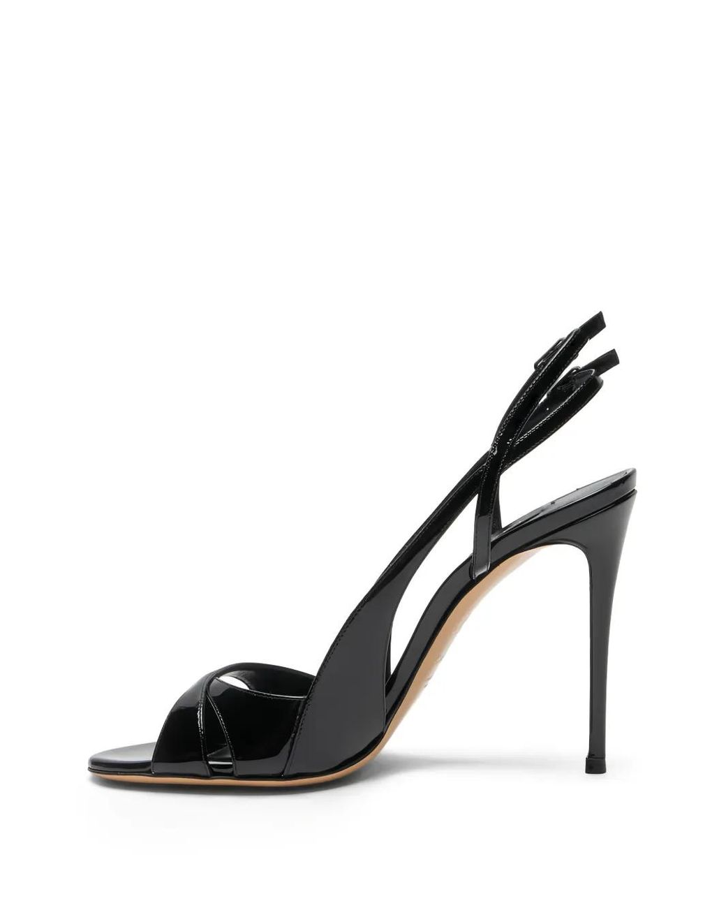 Casadei Black Criss-Cross Slingback Sandals