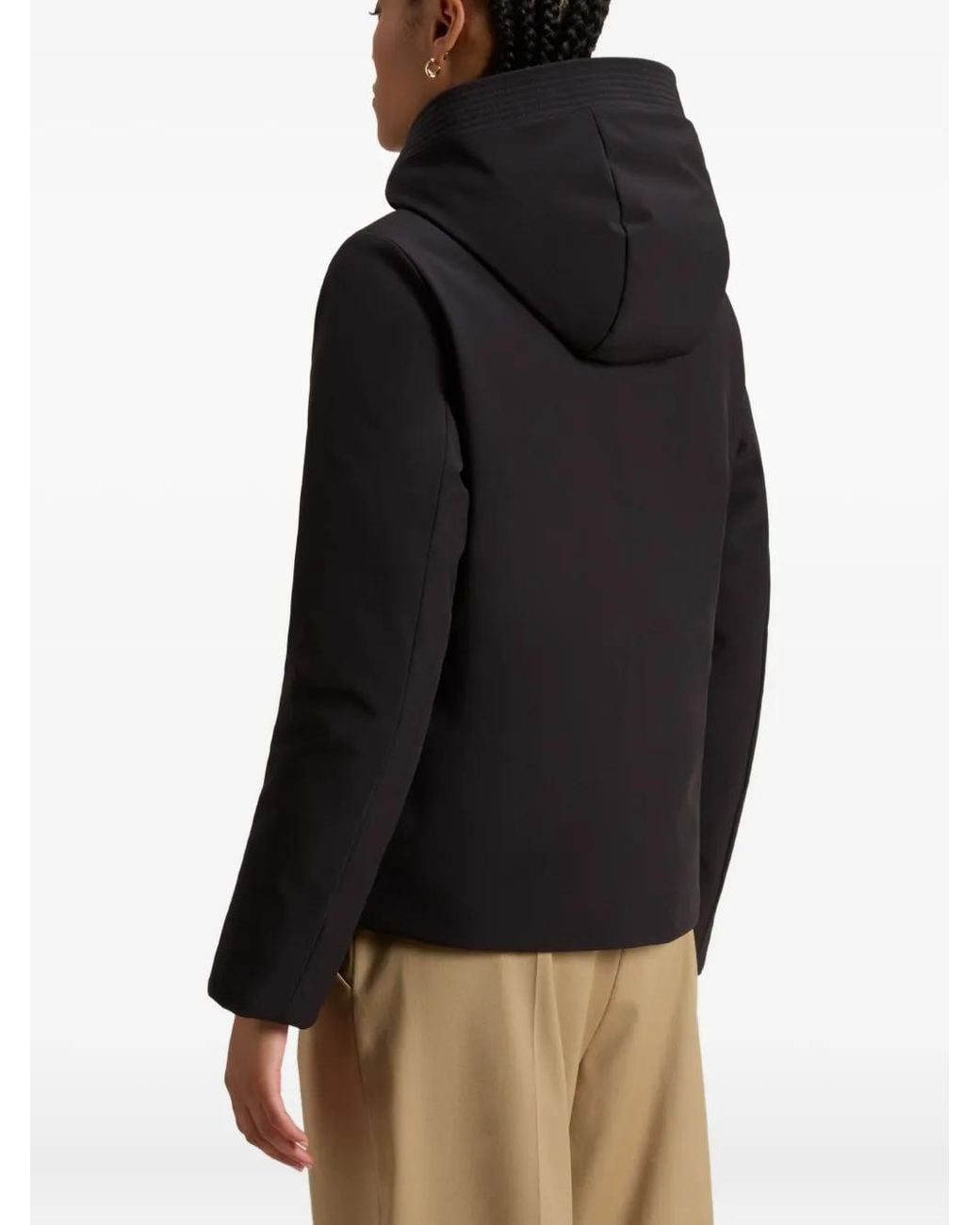 Parka Acolchada Con Capucha Woolrich de color Black