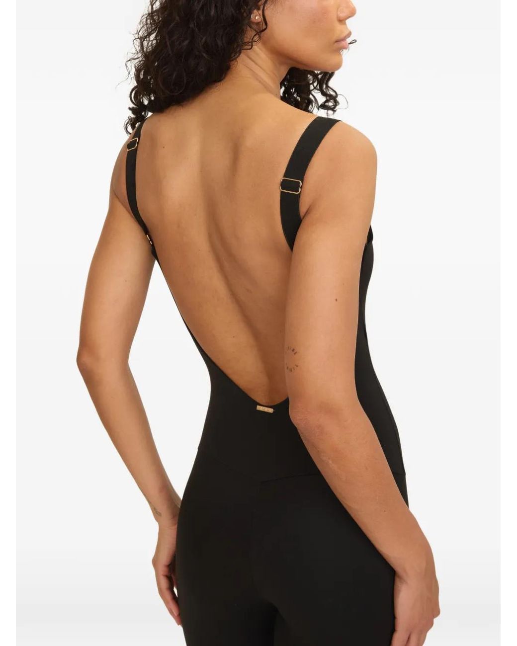 AMADAWEAR Black Anastasia Flare-Leg Jumpsuit
