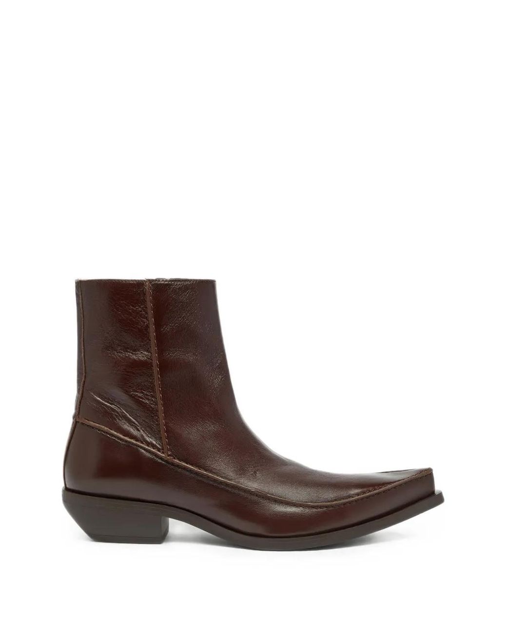 DIESEL Brown D-Frido-30-Tr Pointed-Toe Boots for men