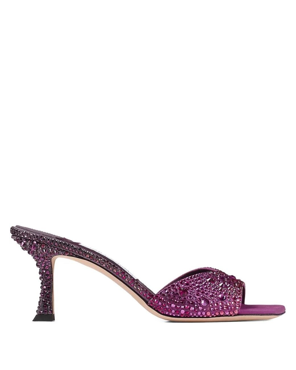 Jimmy Choo Purple Skye 70 Heeled Mules