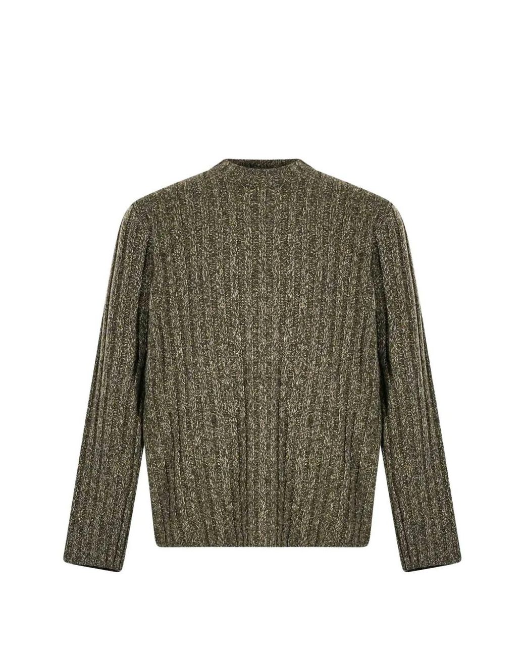 Golden Goose Deluxe Brand Green Ribbed-Knit Sweater for men