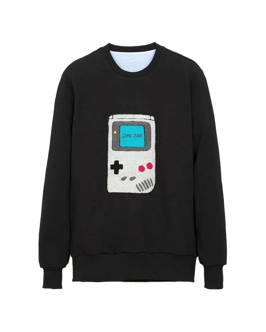 LC23 Black Gameboy-Patch Sweater for men