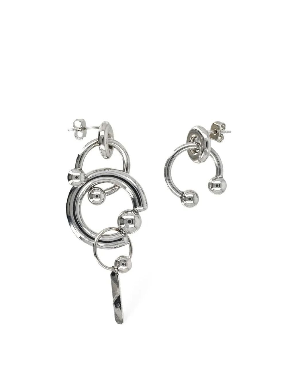 Justine Clenquet Blue Dolly Asymmetric Earrings