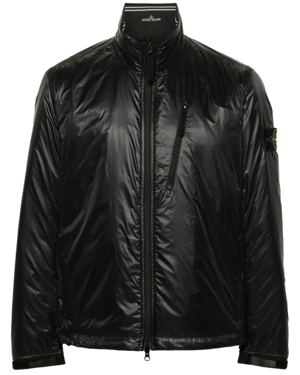 Stone Island Black Polyamide Jacket With Primaloft Insulation for men