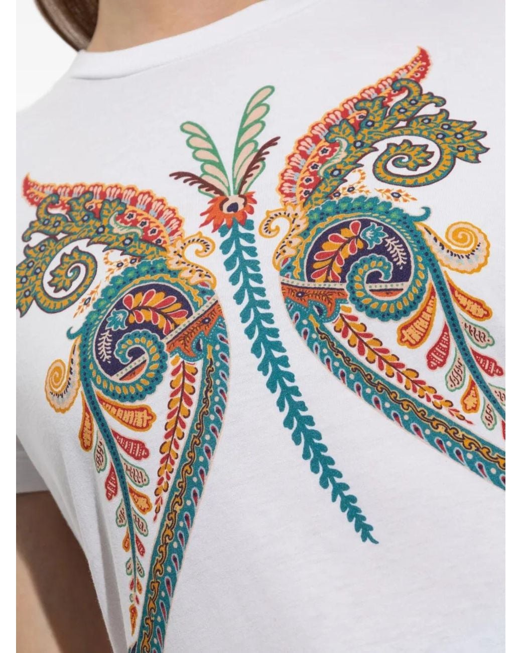 Etro White Butterfly-Motif T-Shirt