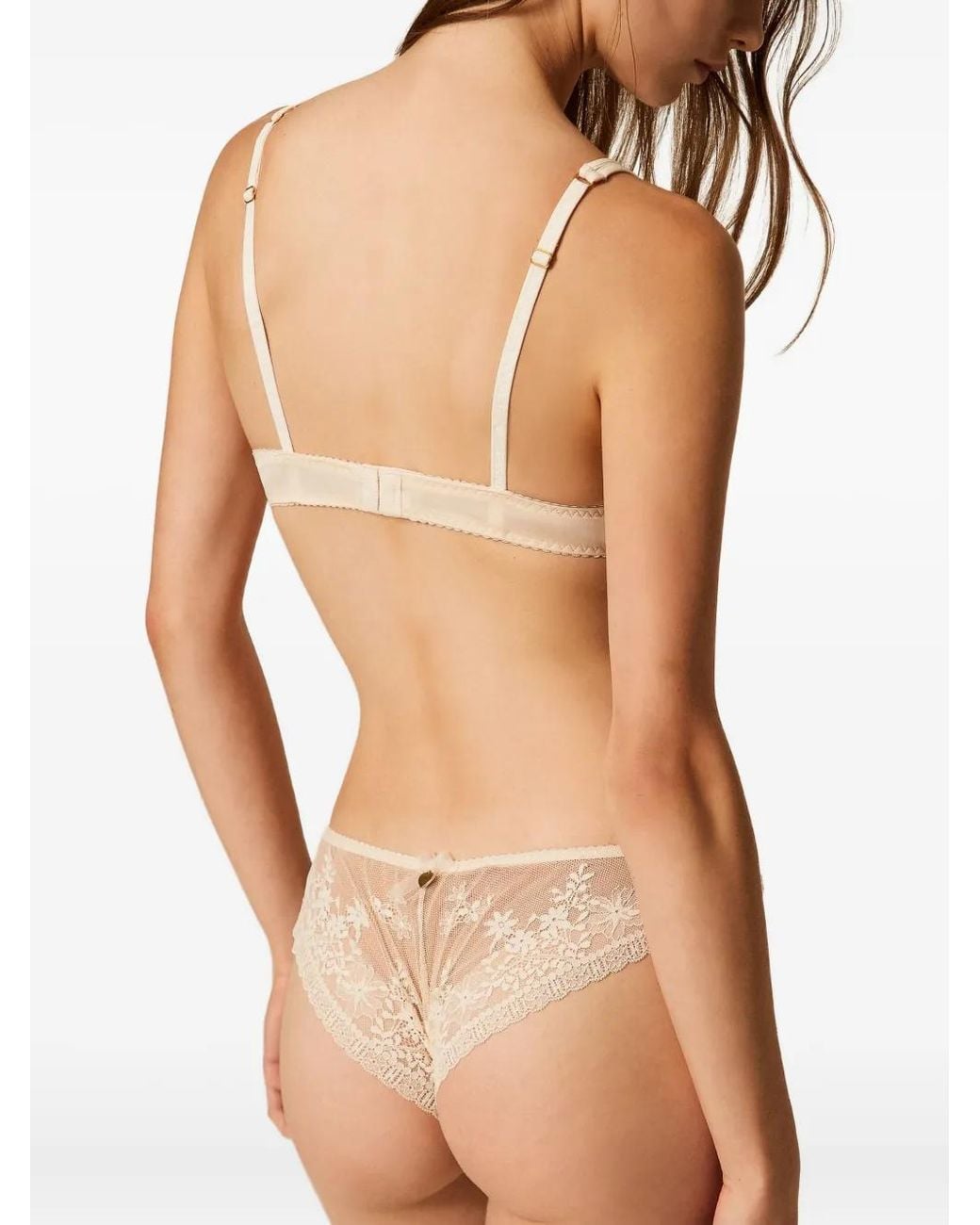 Twinset Natural Underwire Lace Tulle Bra