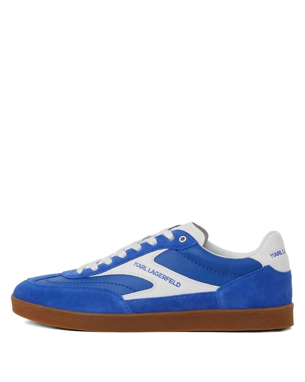 Karl Lagerfeld Blue Kandidate Lace Mix Sneakers for men