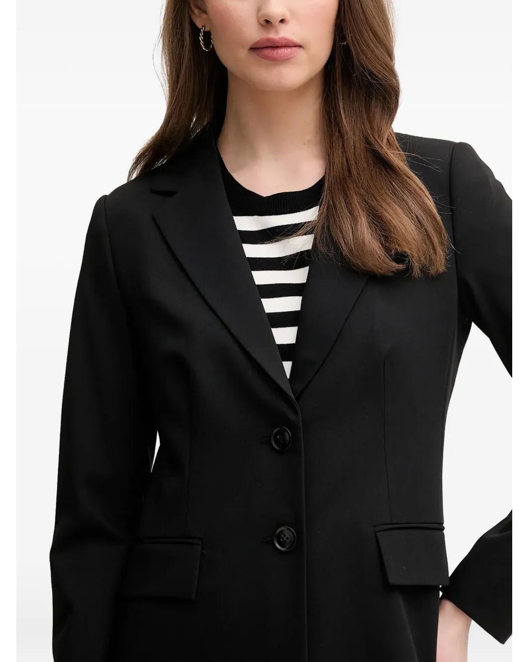 Benetton Black Notched Lapels Blazer
