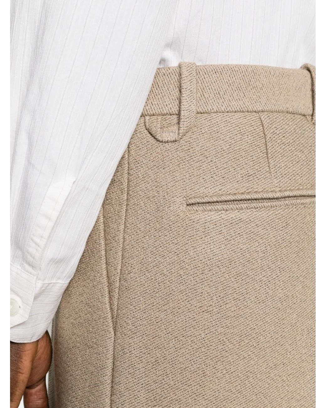 Jacquemus White Pressed-Crease Wide-Leg Trousers for men