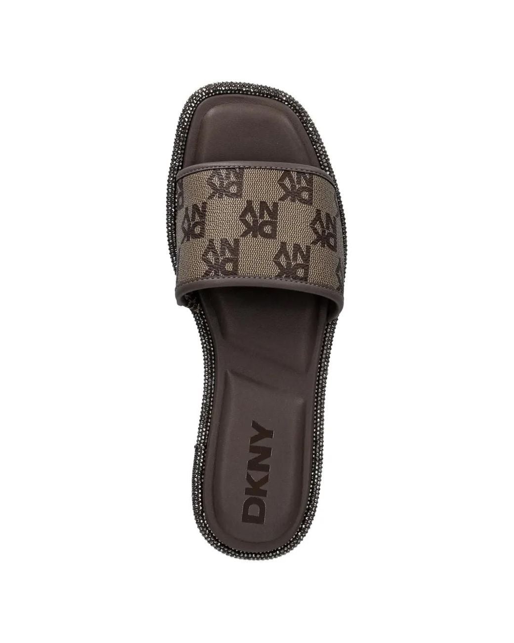 DKNY Brown Badin Flat Sandals