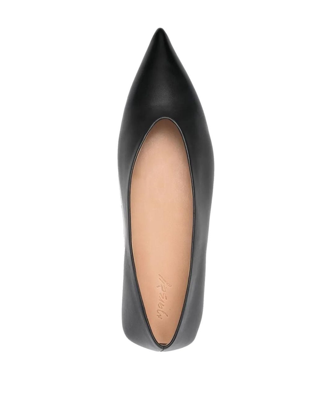 Marsèll Black Ago Pointed-Toe Leather Ballet Flats