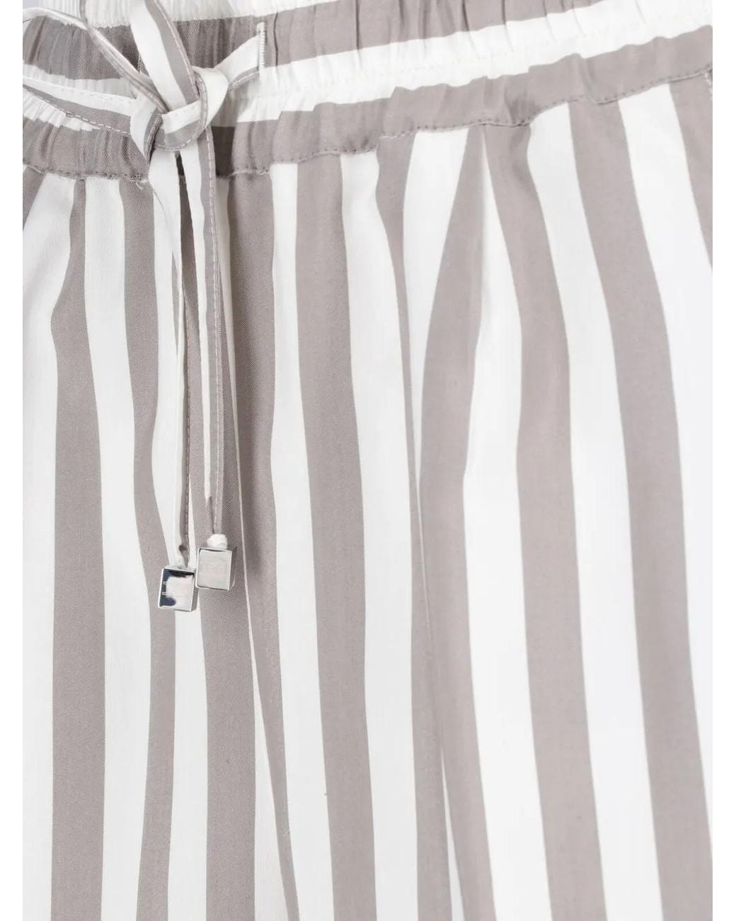 Pantalones A Rayas Kiton de color White