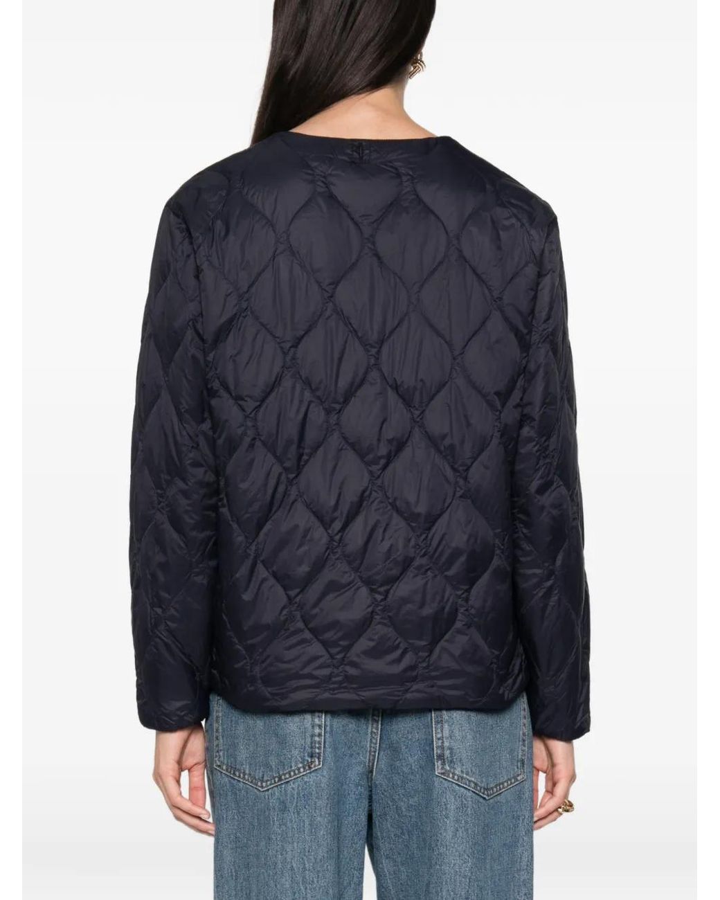Taion Blue Quilted Toggle-Fastening Jacket