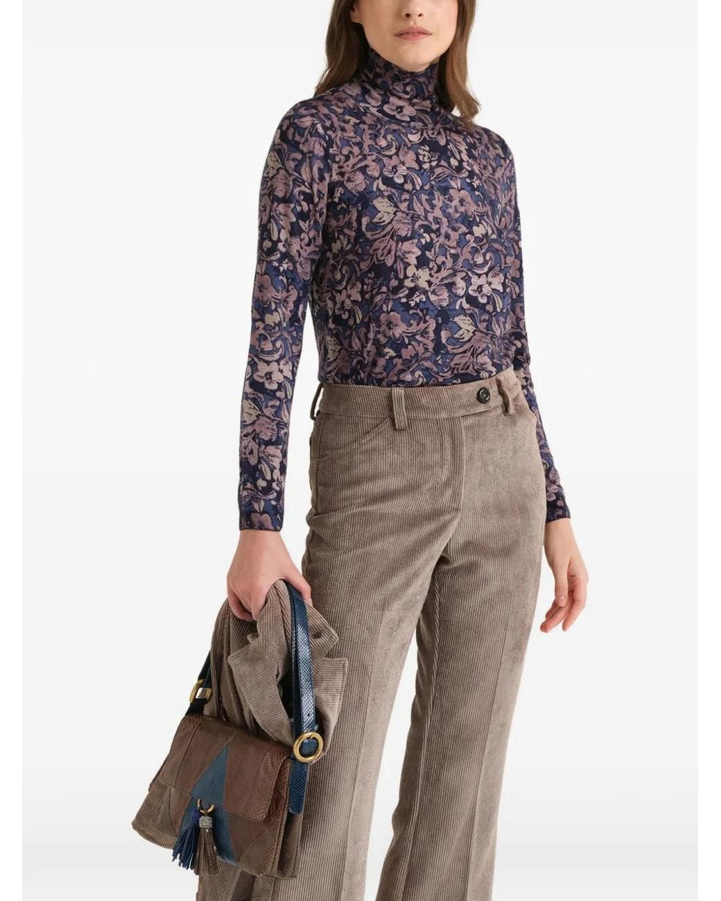 Maliparmi Multicolor Pull En Laine À Fleurs