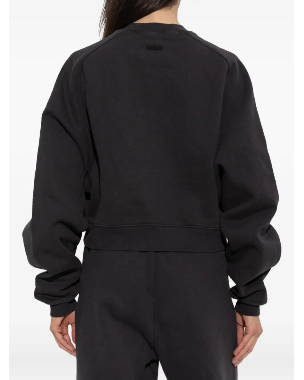 Fear Of God Black Essentials Logo-Print Sweater