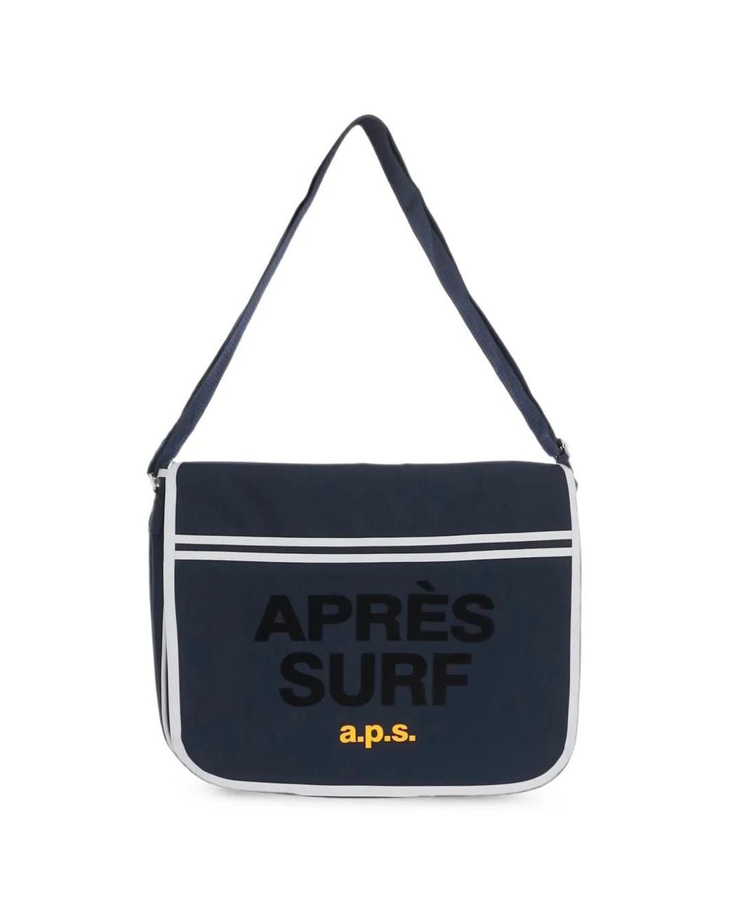 APRÈS SURF Blue Logo-Print Contrast-Trim Shoulder Bag for men