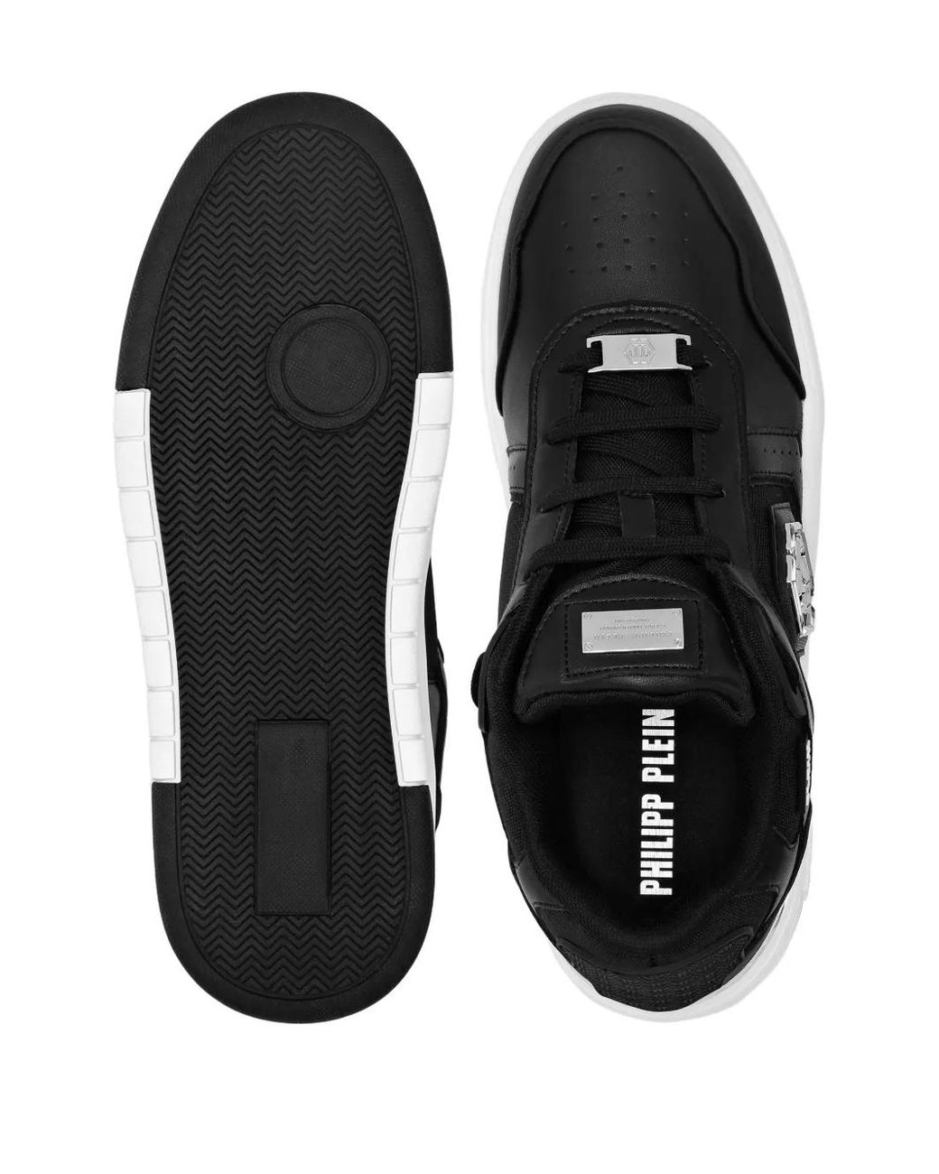 Philipp Plein Black Sk8R Plein Low-Top Sneakers