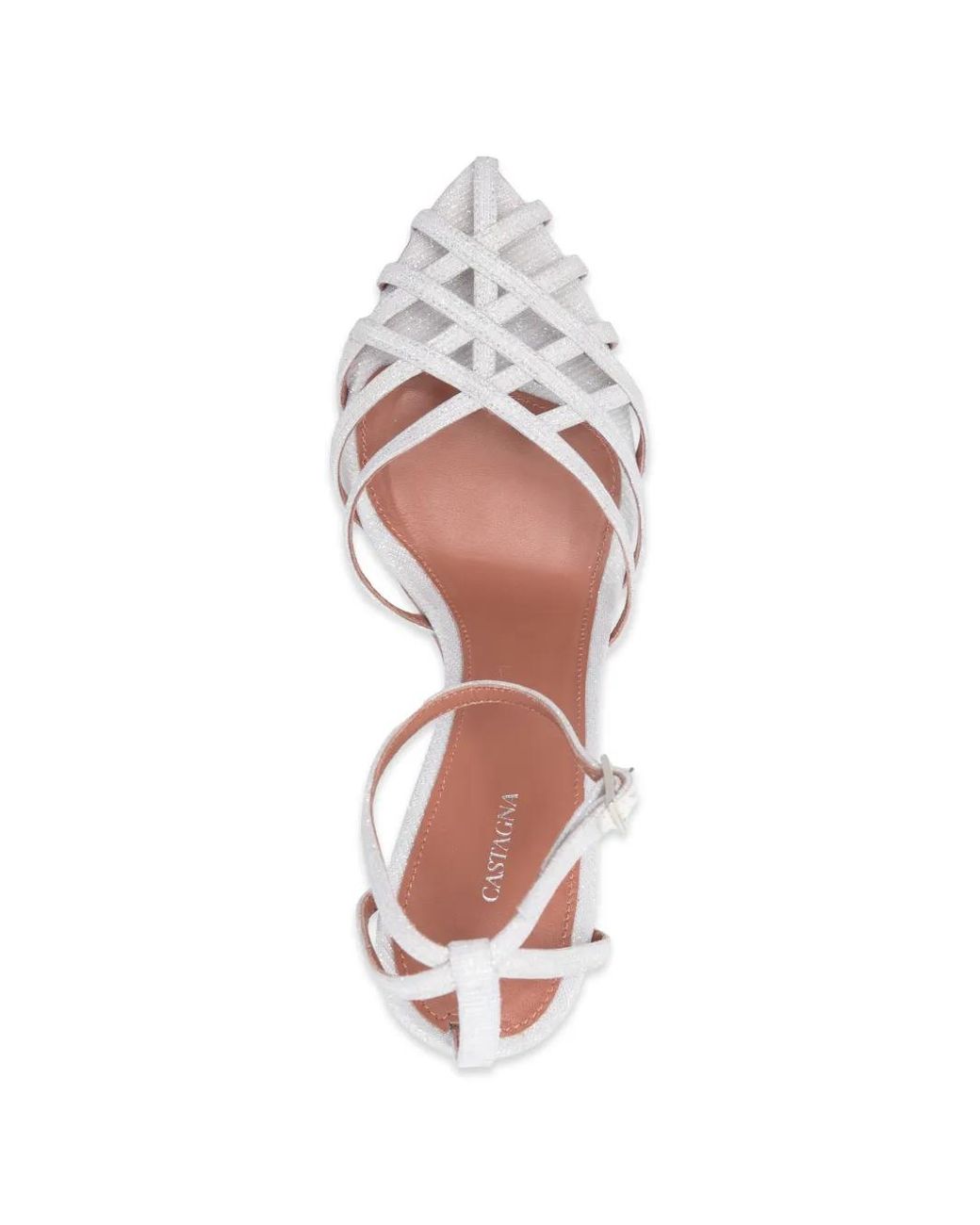 Castagna White Miami Woven-Strap Sandals