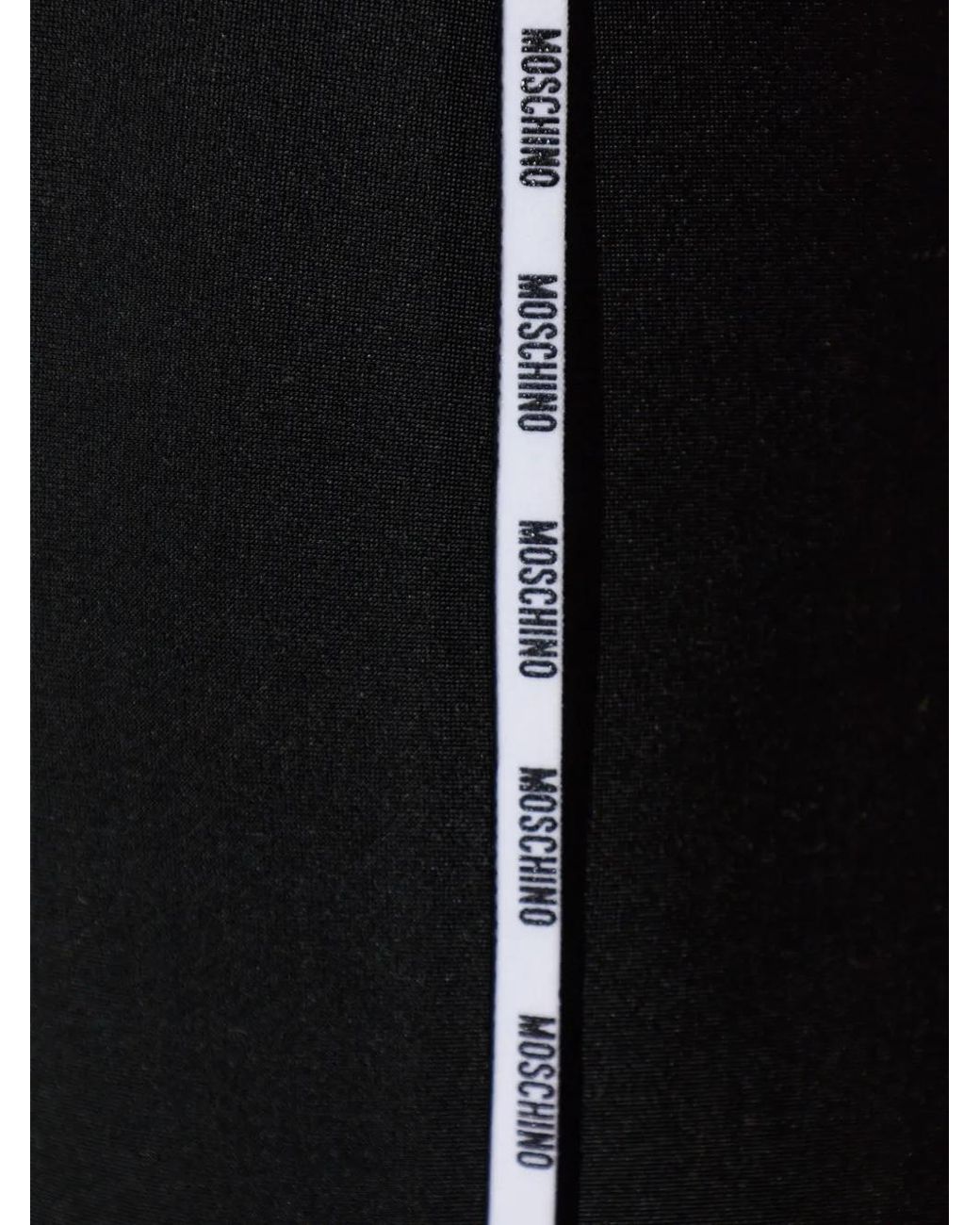 Moschino Black Leggings With Side Stripes