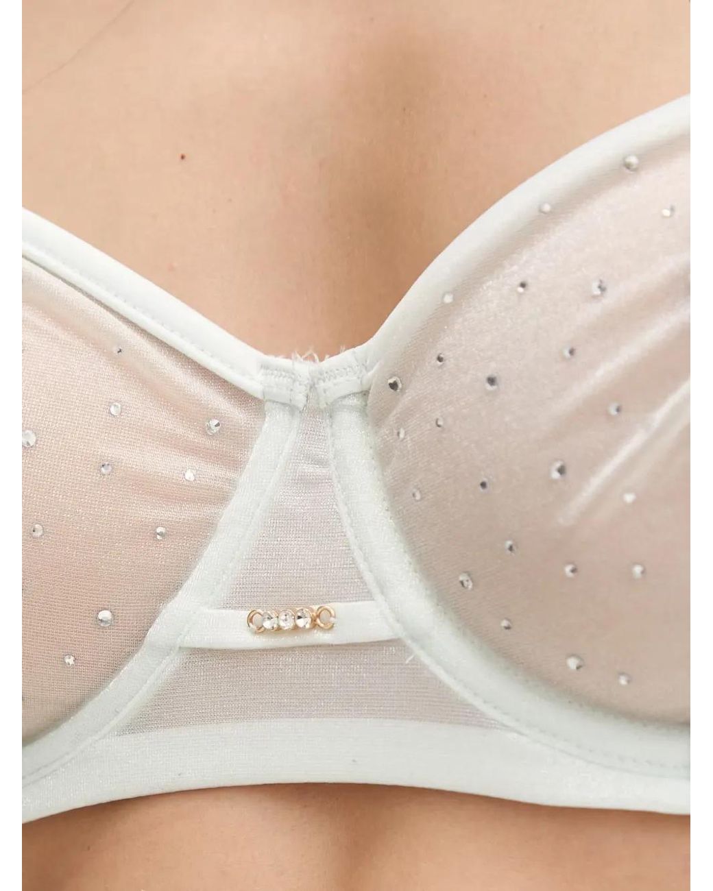 Guess Brown Soutien-Gorge À Ornements En Cristal