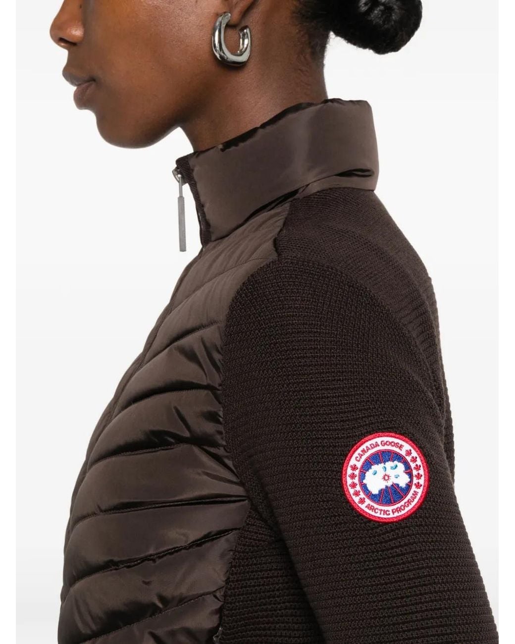 Canada Goose White Quilted Panelled Jacket