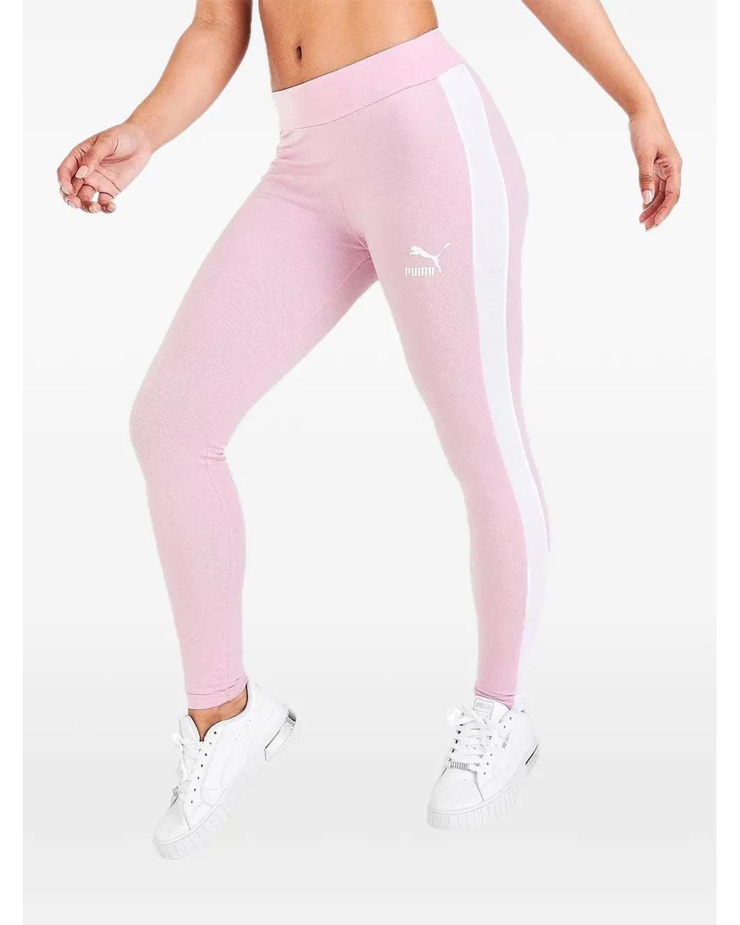 PUMA Pink Side-Stripe Leggings
